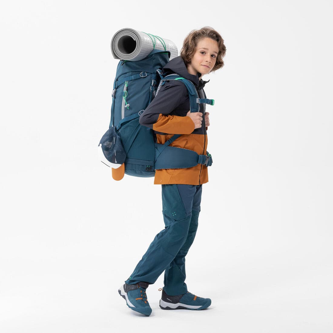 Veste imperméable de randonnée - MH500 grise et - enfant 7-15 ans