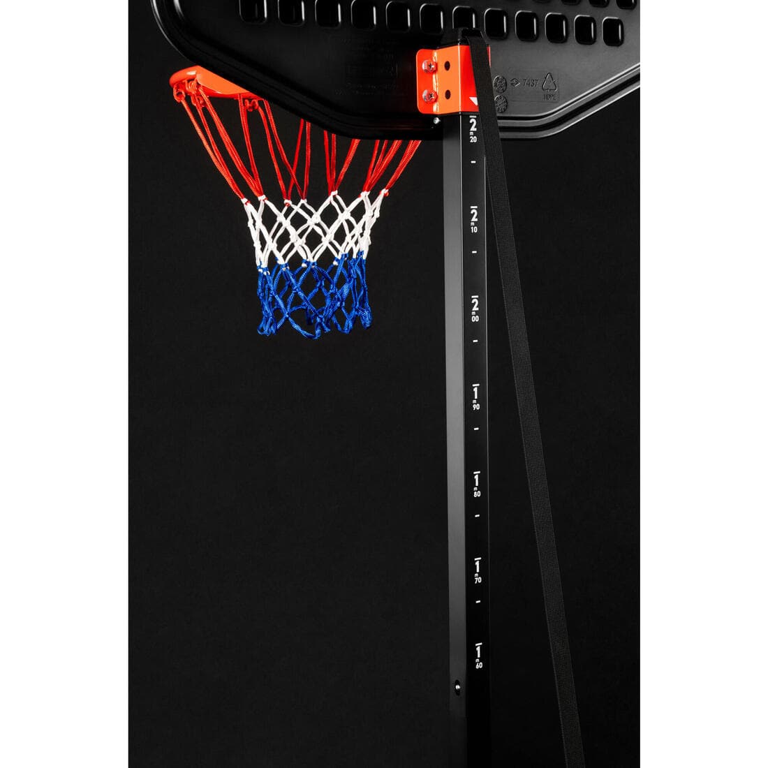 Panier de basket Enfant Dunk sur pied réglable 1,60m à 2,20m - K900 Bleu Noir