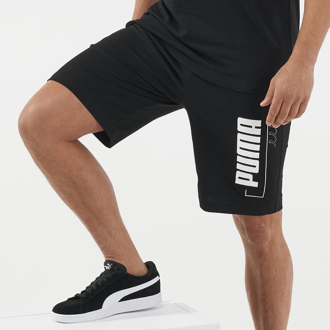 SHORT PUMA FITNESS COTON NOIR - HOMME