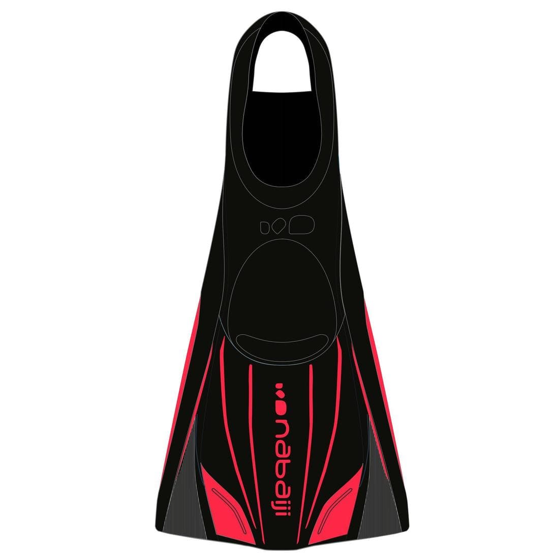 Palmes de natation - Topfin noir rouge