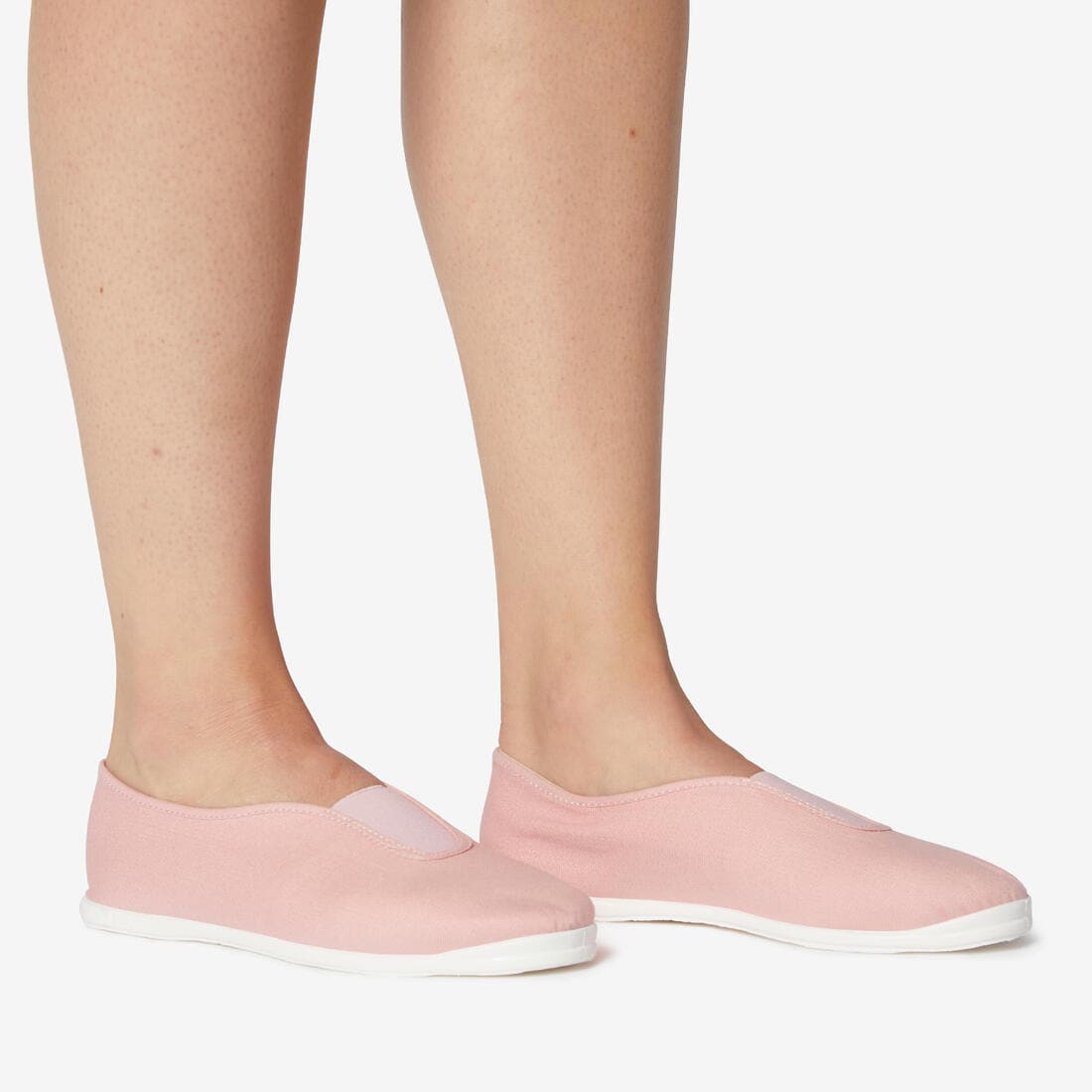 Chaussons gym fille et garçon en tissu rose