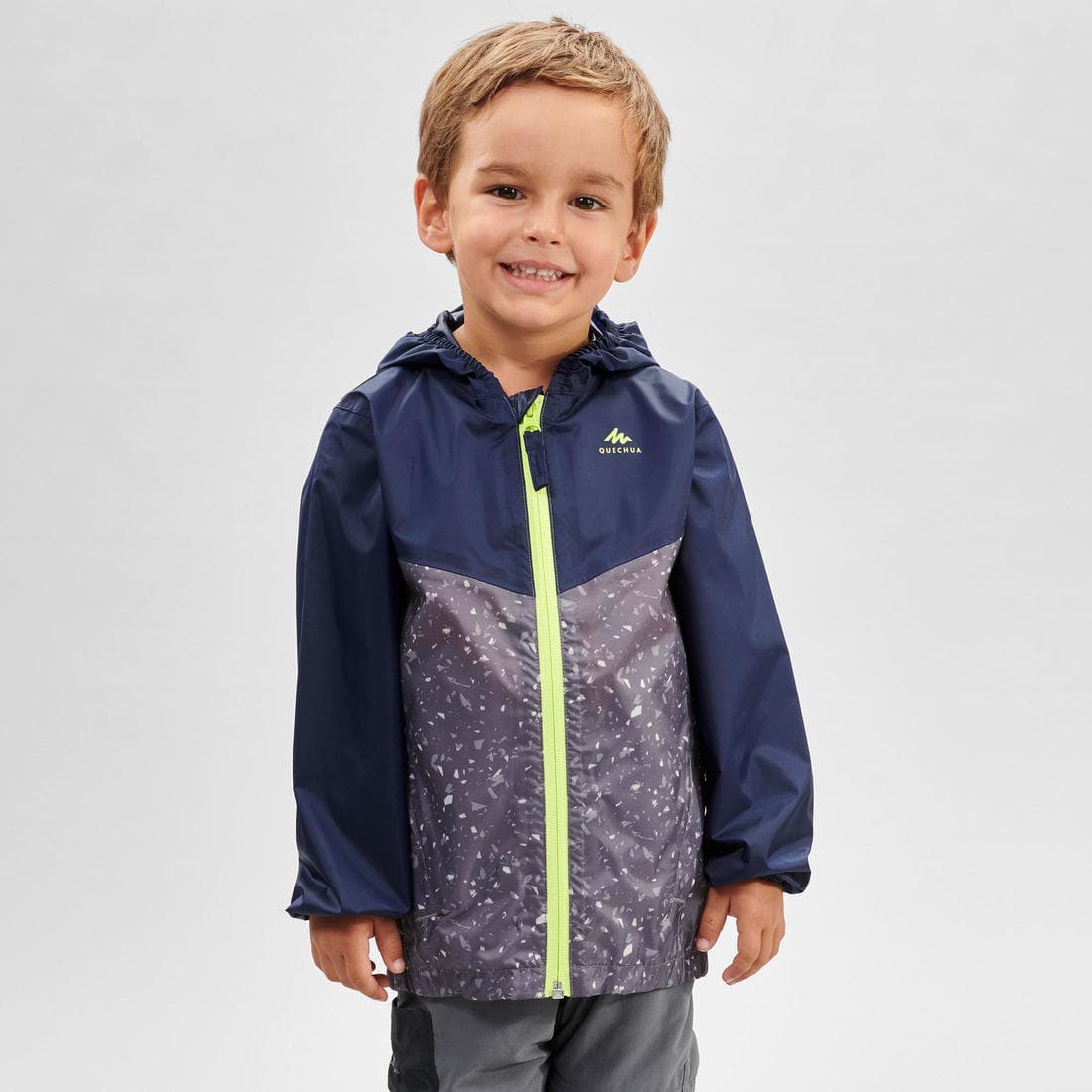 Veste imperméable de randonnée enfant - MH100 zip - 2-6 ans