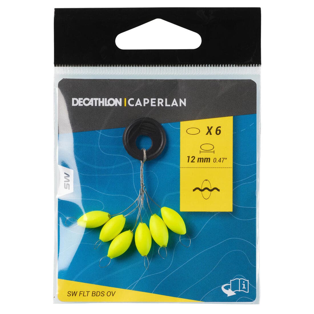 Perle flottante de pêche en surfcasting ovale 12mm