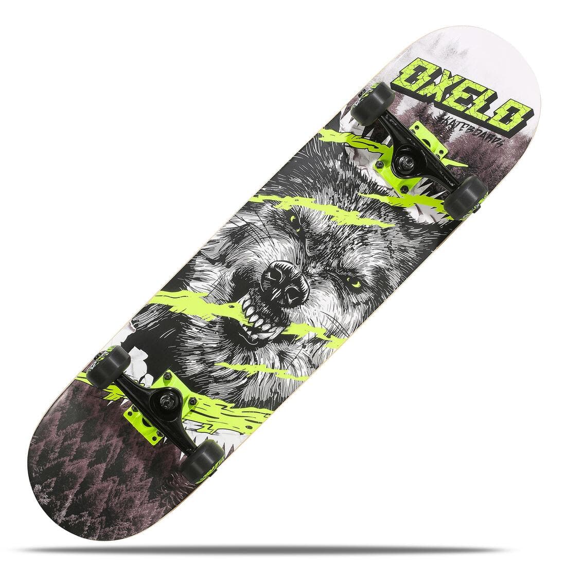 SKATE ENFANT MID500 WOLF VERT 8 A 12 ANS