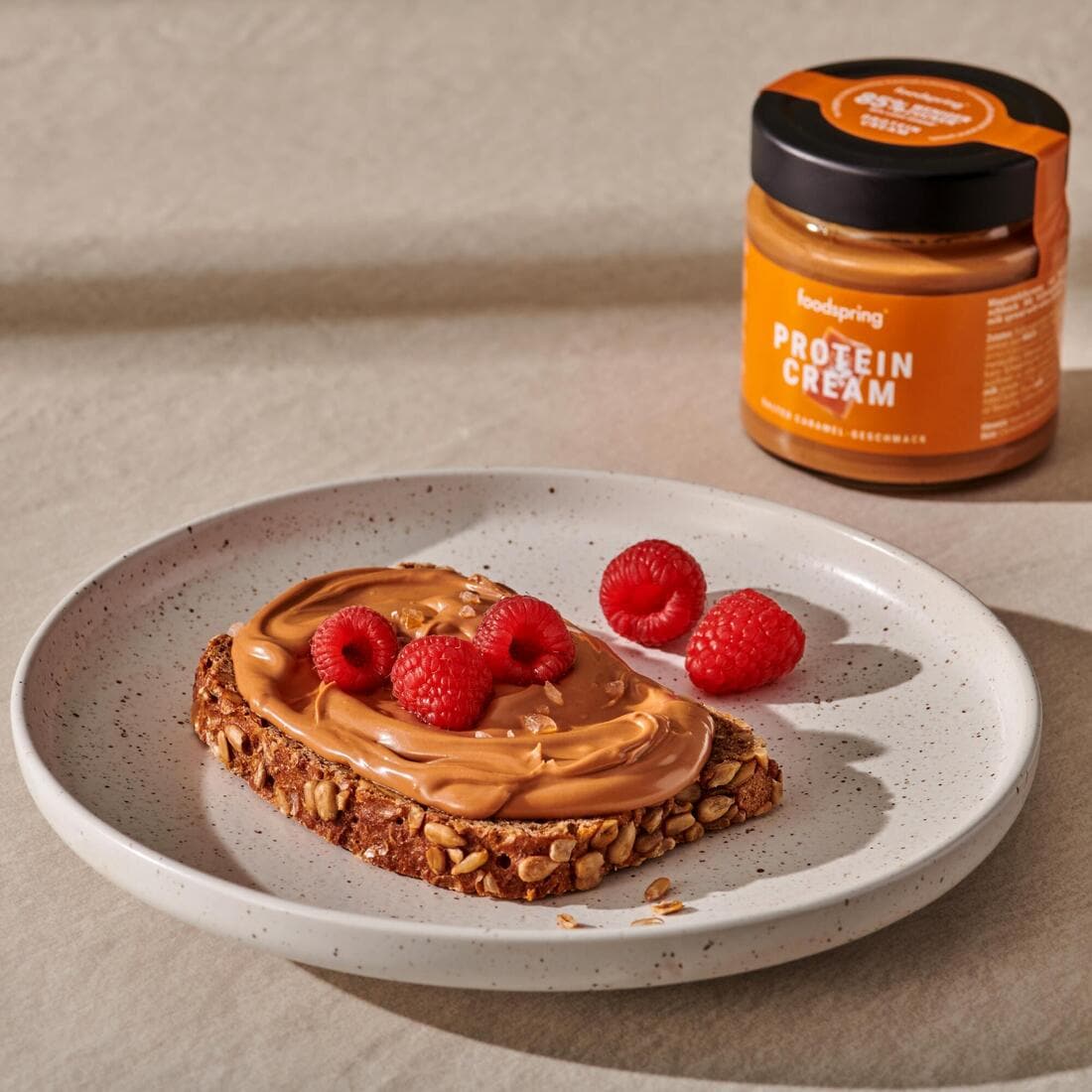 FOODSPRING pâte à tartiner protéinée goût Caramel salé 200g