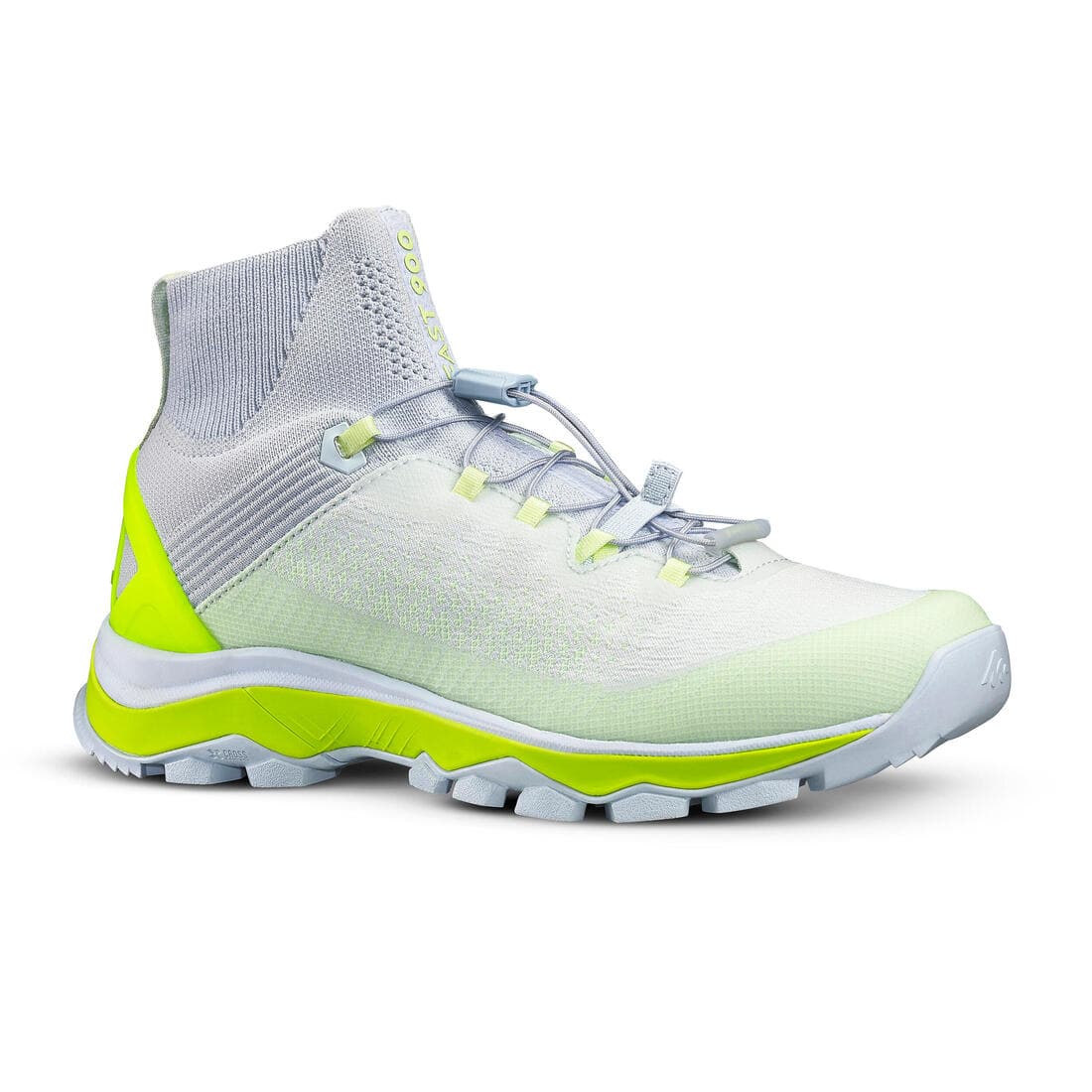 Chaussures ultra légère de randonnée rapide FH 900 femme grise jaune.