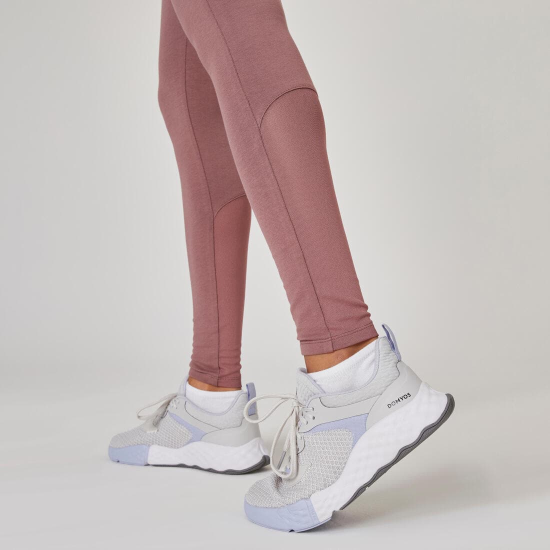 Legging Coton Extensible Fitness Taille Haute avec Mesh