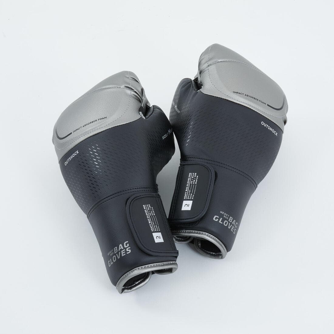 GANTS DE SAC DE FRAPPE 900 PRO BOXING NOIR/ARGENT