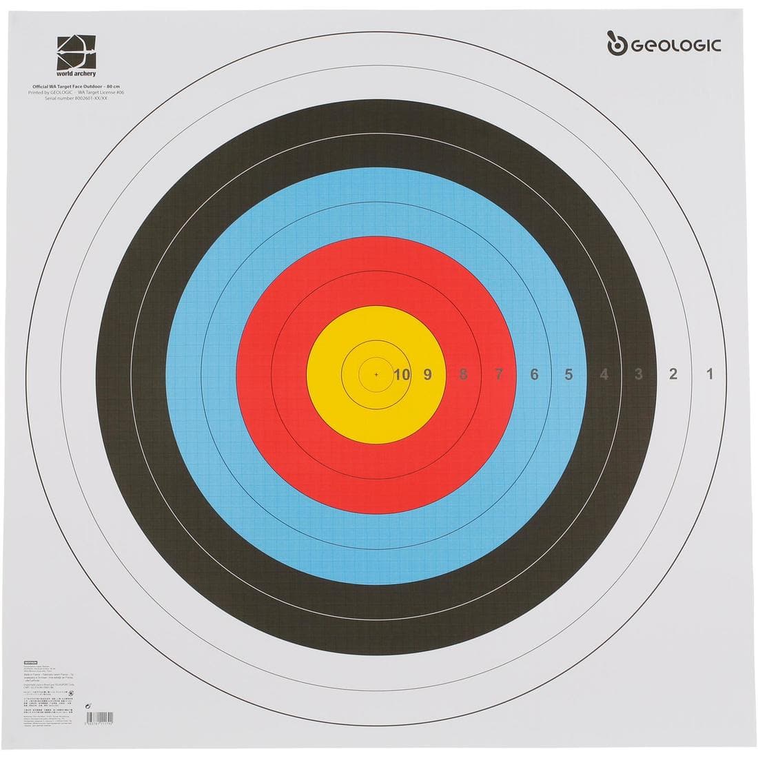 5 BLASONS TIR A L'ARC 80x80 cm