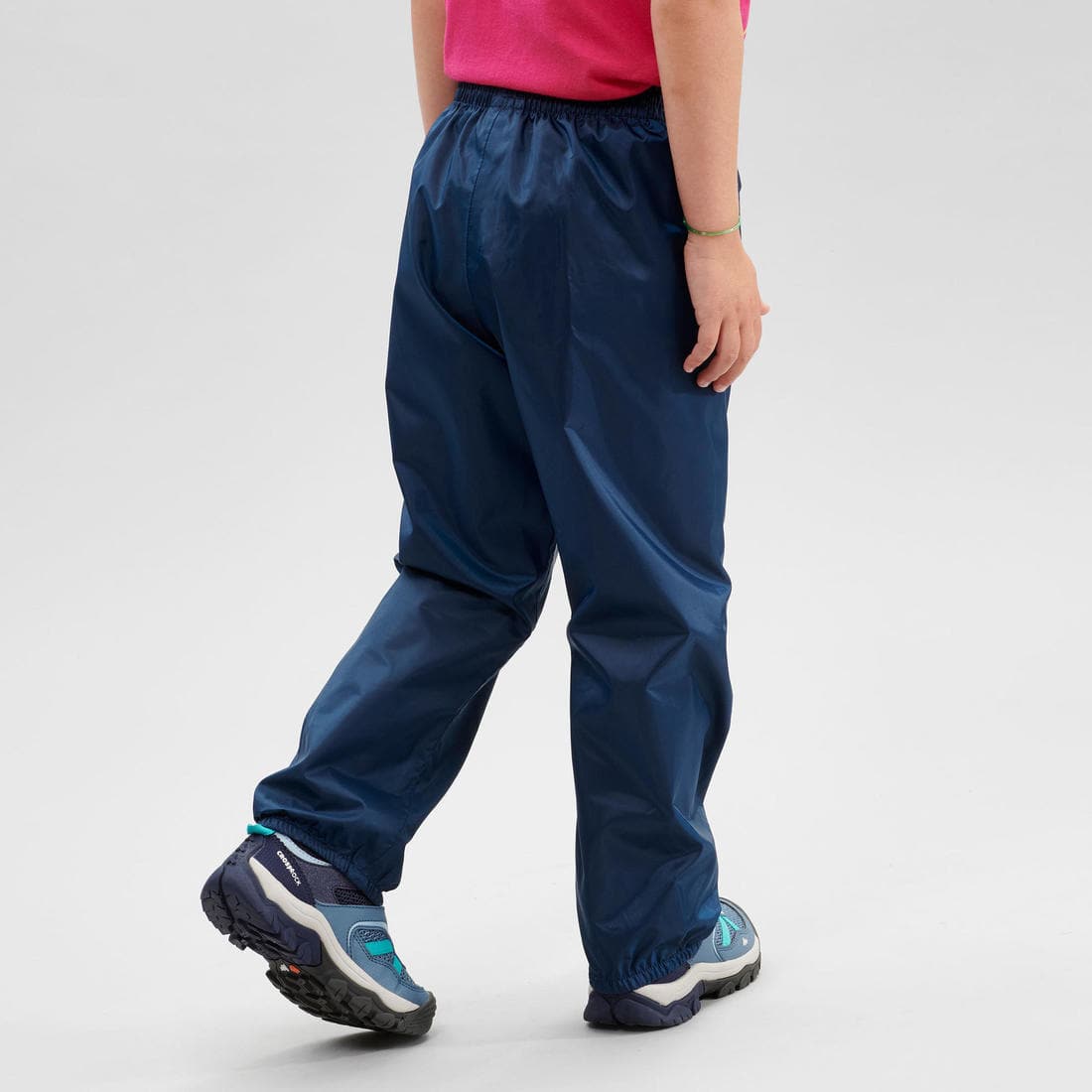 Sur-pantalon imperméable de randonnée - MH100 bleu marine - enfant 2-6 ANS