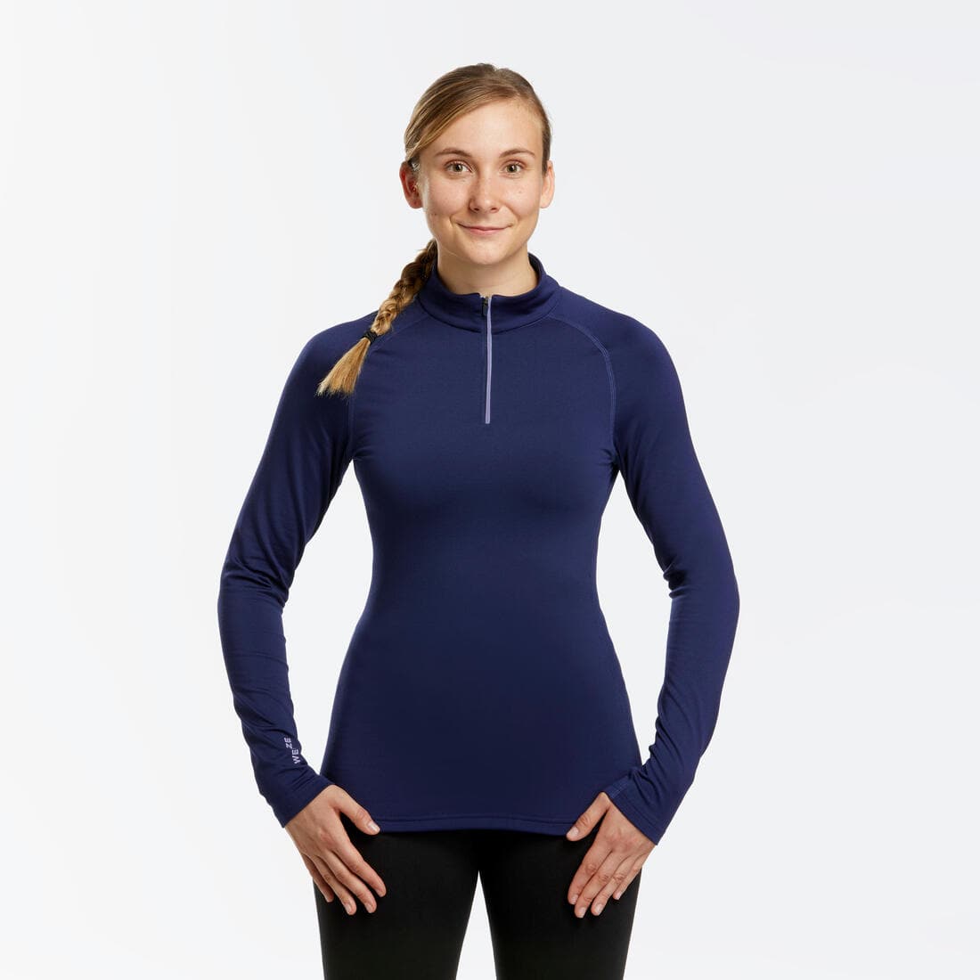 Sous-vêtement thermique de ski Femme BL 500 1/2 zip haut