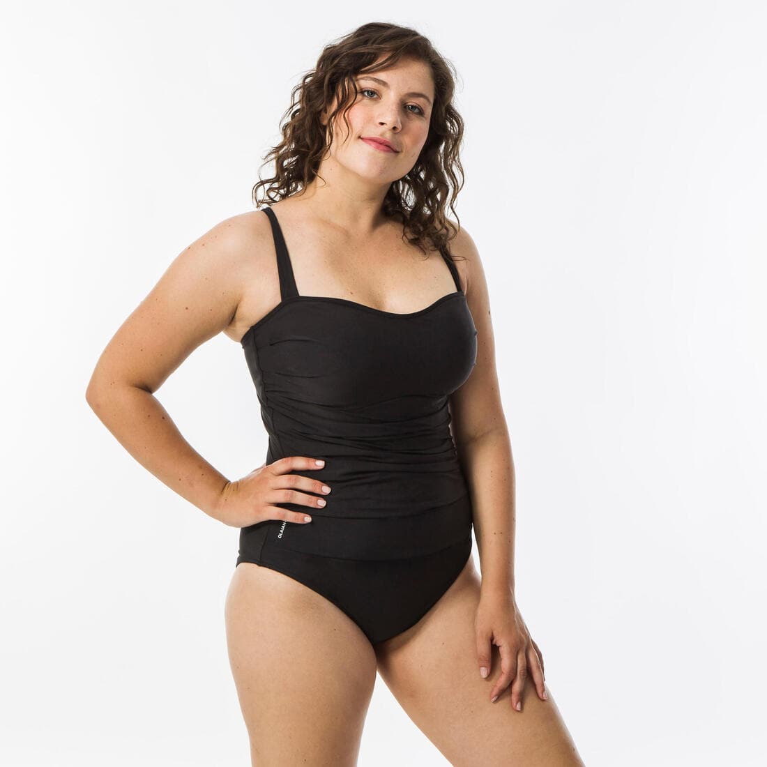 Maillot de bain 1 pièce femme gainant à effet ventre plat DORA NOIR