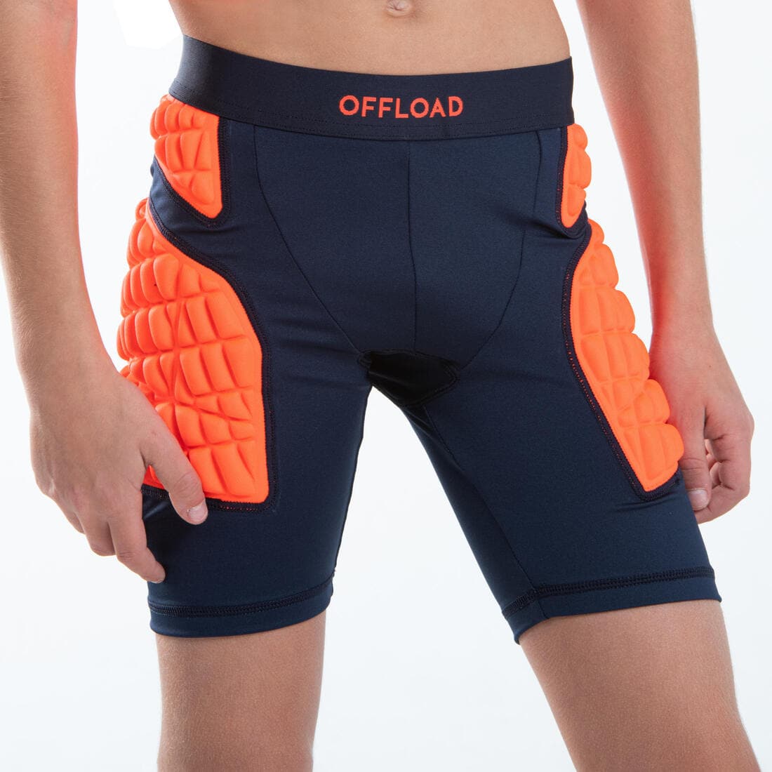 Sous-short de protection de rugby Enfant - R500 orange