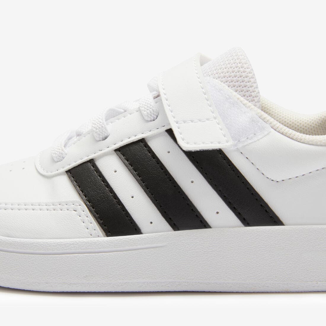 Baskets à scratch enfant - ADIDAS BREAKNET blanc/noir