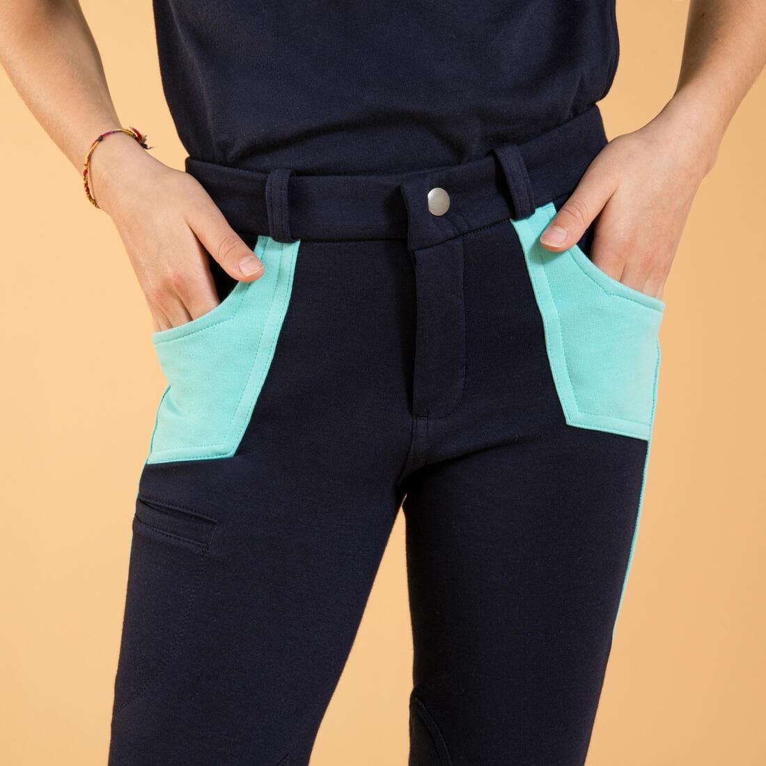 Pantalon équitation  Enfant - 120 marine et